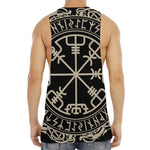 Viking Vegvisir Print Men's Muscle Tank Top