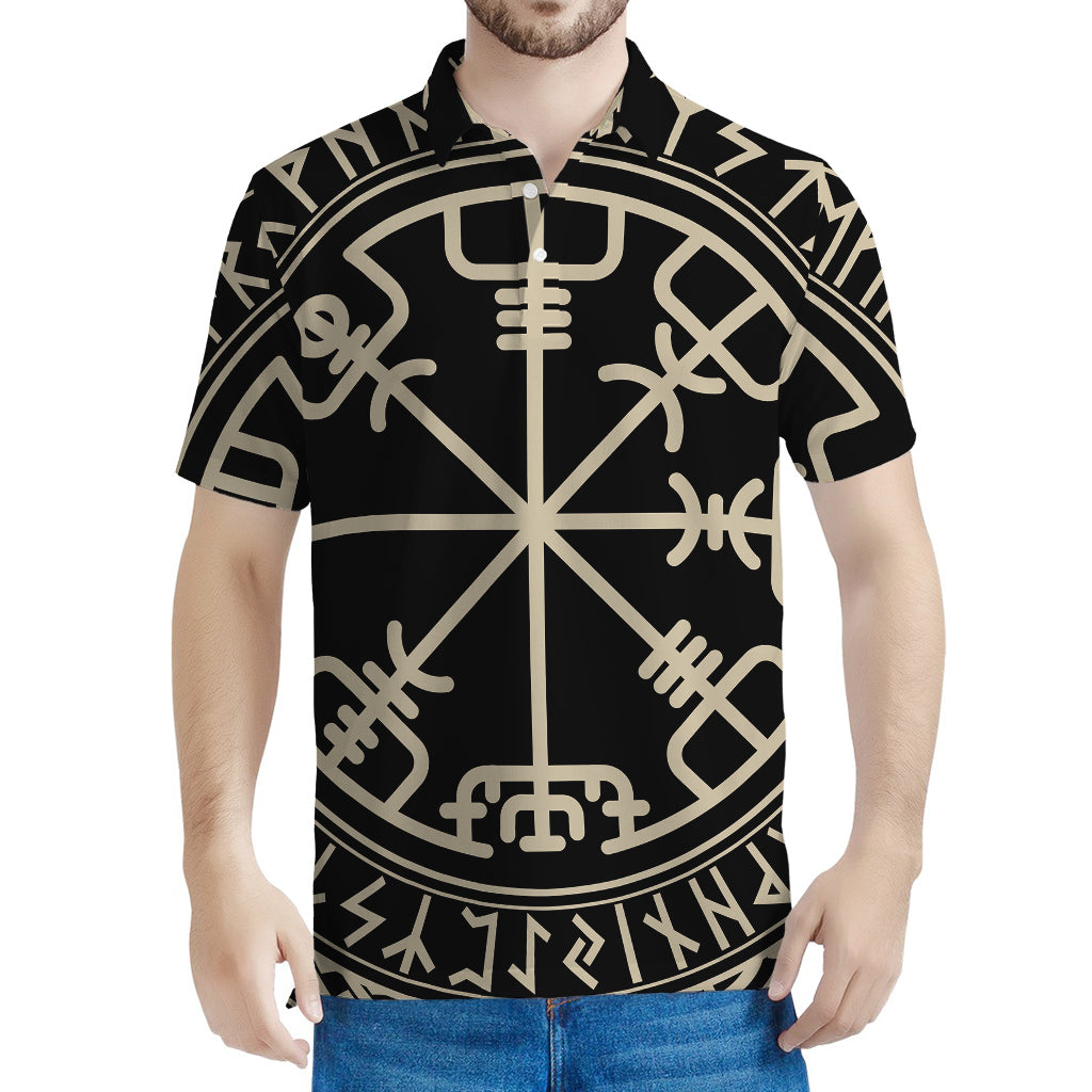 Viking Vegvisir Print Men's Polo Shirt