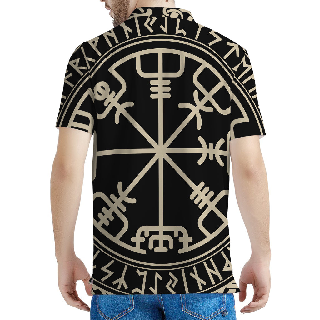 Viking Vegvisir Print Men's Polo Shirt