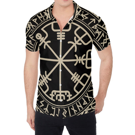 Viking Vegvisir Print Men's Shirt