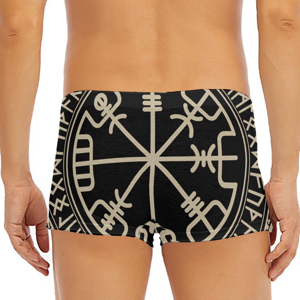 Viking Vegvisir Print Men's Short Boxer Briefs