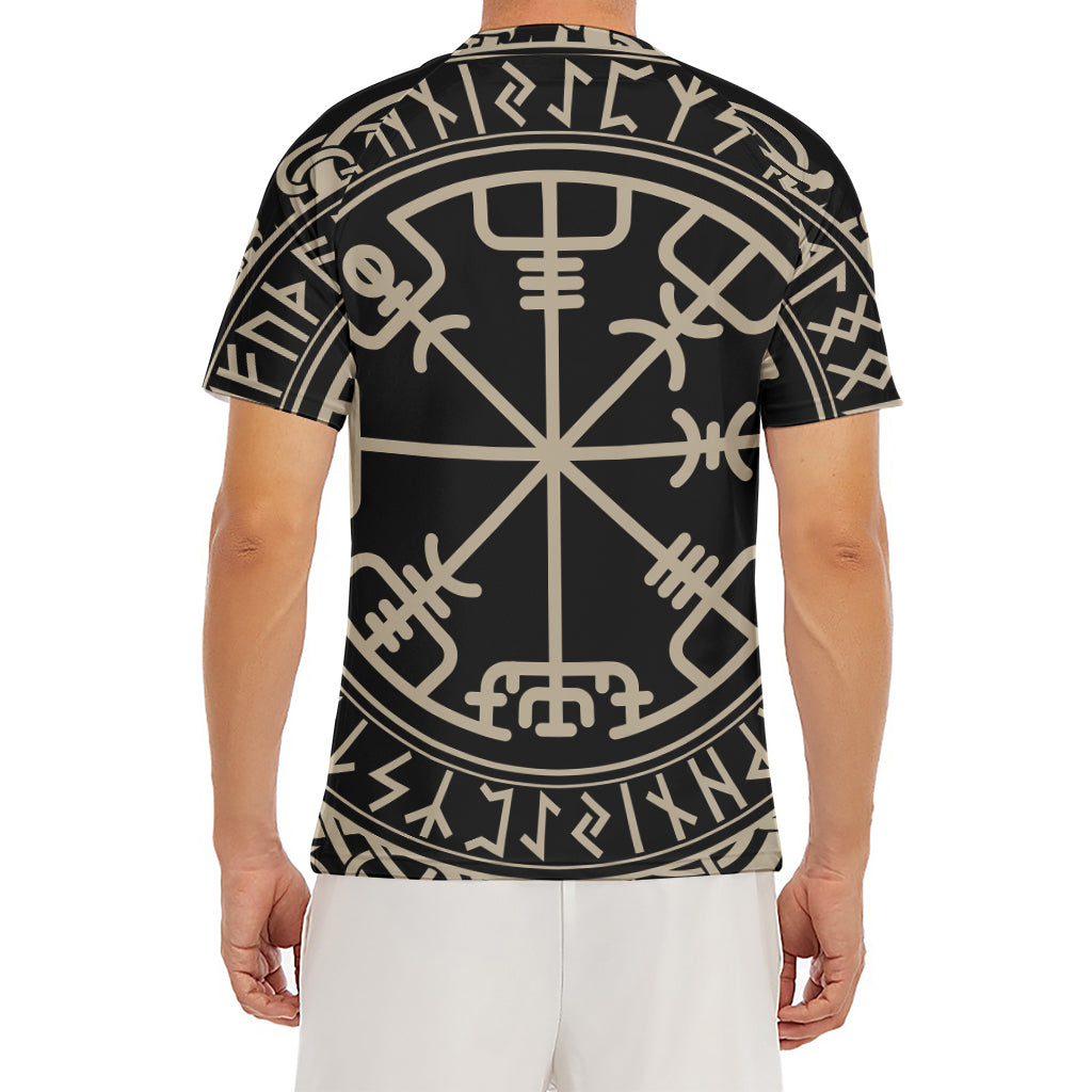 Viking Vegvisir Print Men's Short Sleeve Rash Guard