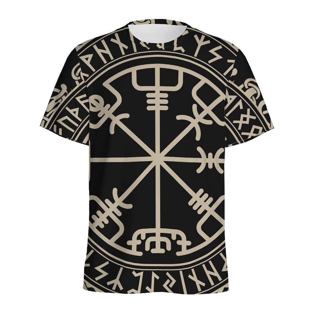 Viking Vegvisir Print Men's Sports T-Shirt