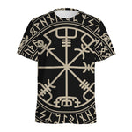 Viking Vegvisir Print Men's Sports T-Shirt