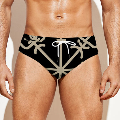 Viking Vegvisir Print Men's Swim Briefs
