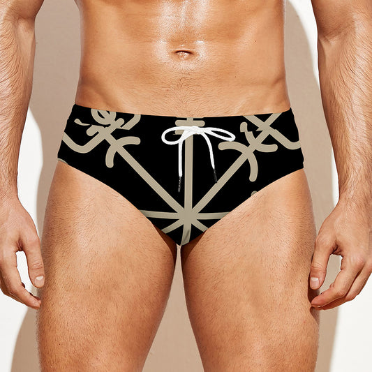 Viking Vegvisir Print Men's Swim Briefs