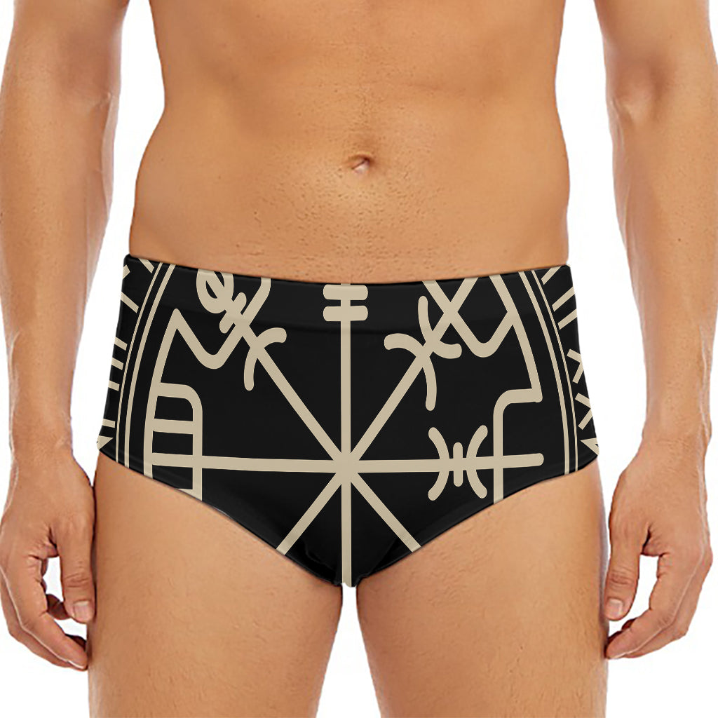 Viking Vegvisir Print Men's Triangle Swim Briefs