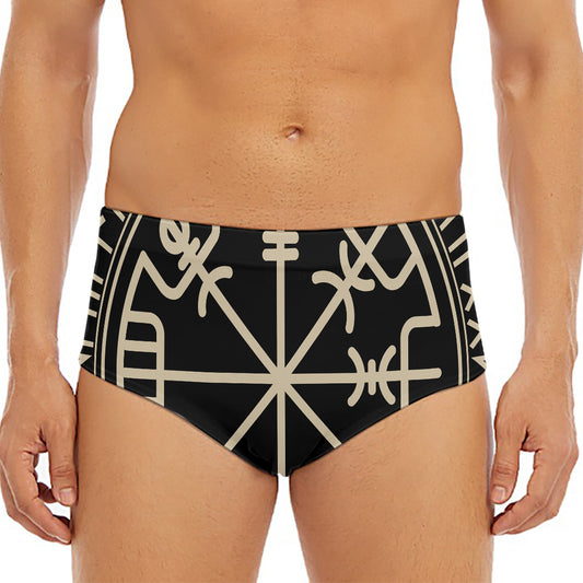 Viking Vegvisir Print Men's Triangle Swim Briefs