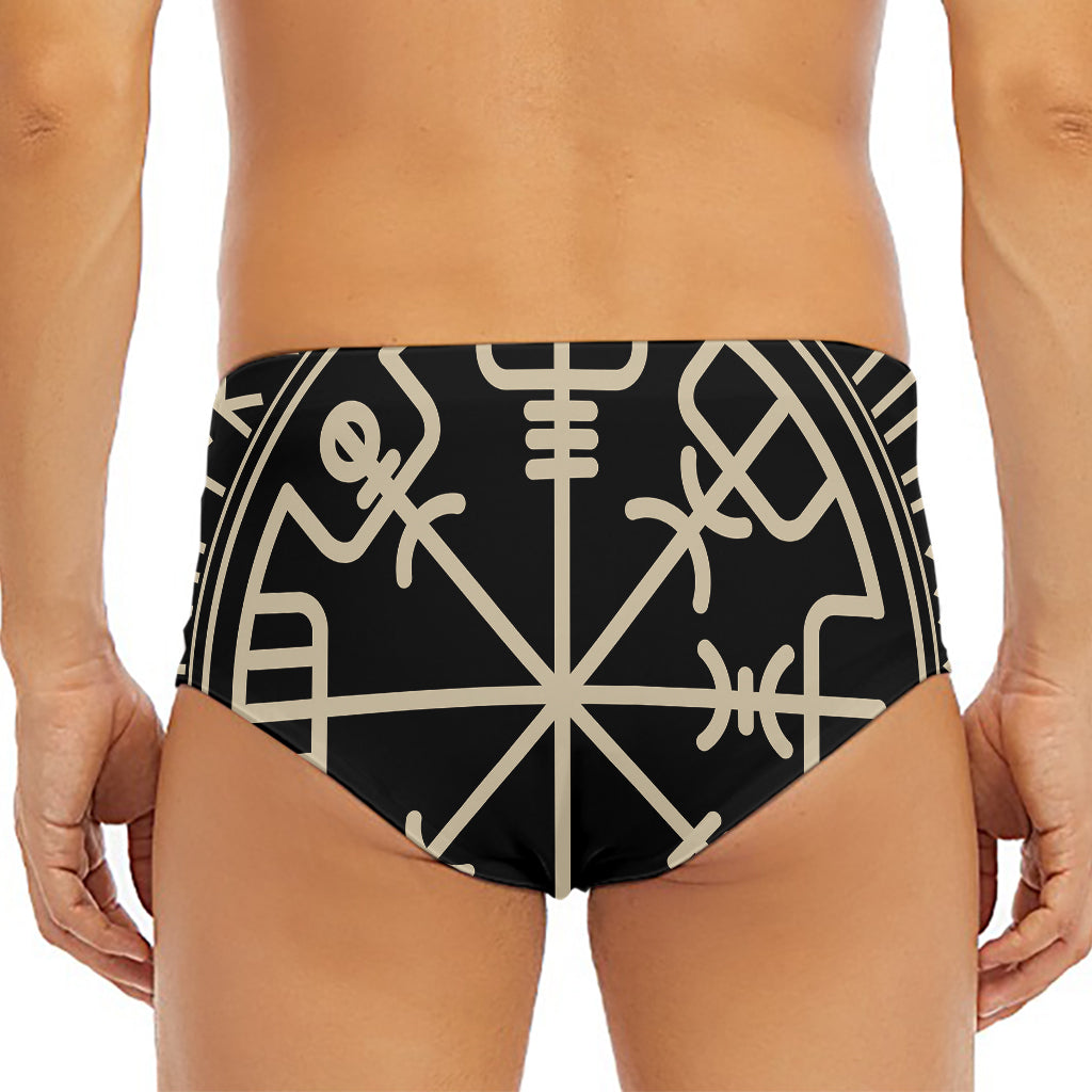 Viking Vegvisir Print Men's Triangle Swim Briefs