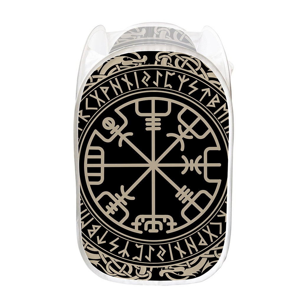 Viking Vegvisir Print Mesh Laundry Hamper