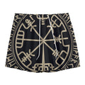 Viking Vegvisir Print Mesh Shorts