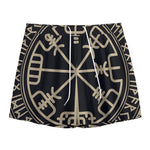 Viking Vegvisir Print Mesh Shorts