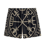Viking Vegvisir Print Mesh Shorts