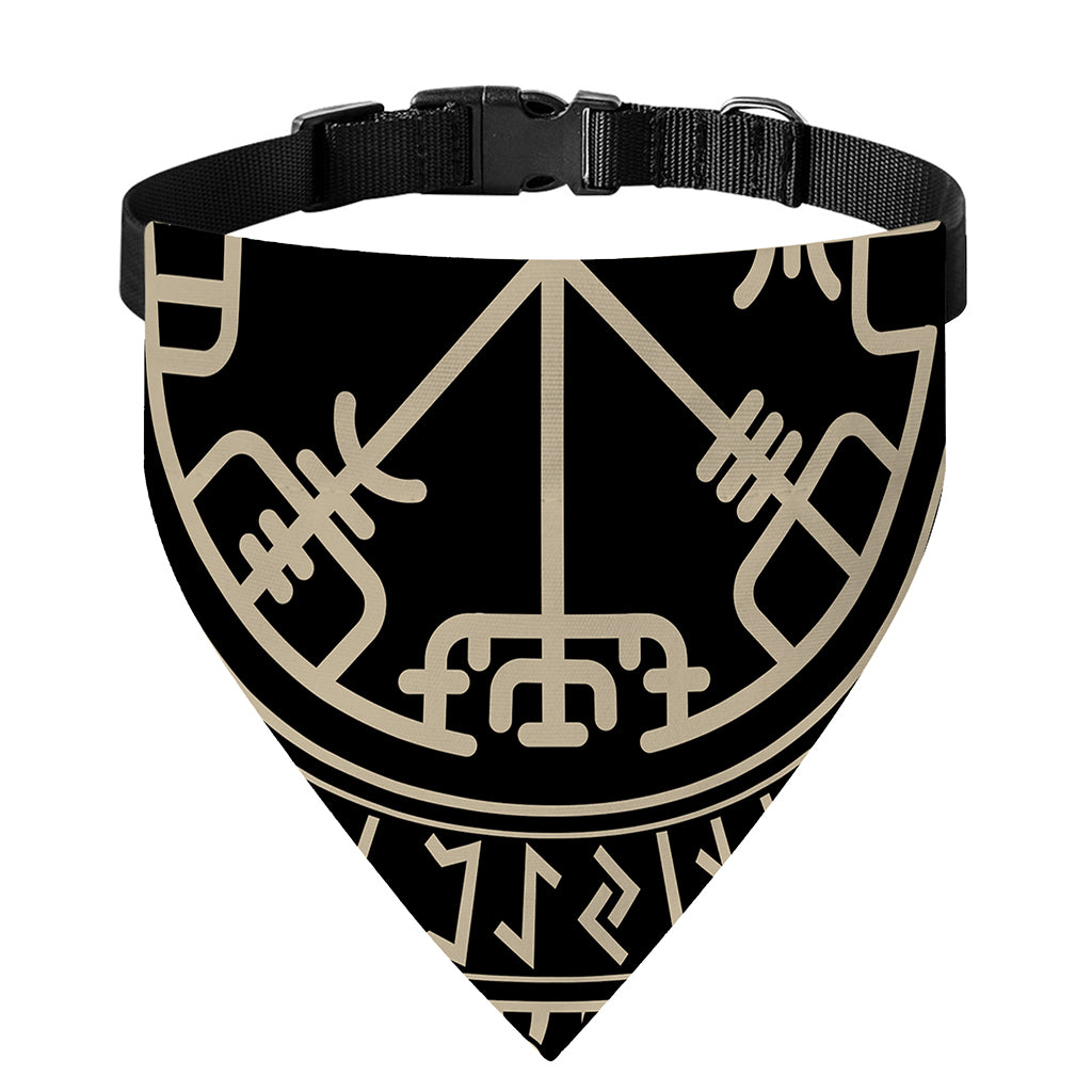 Viking Vegvisir Print Over The Collar Dog Bandana