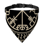 Viking Vegvisir Print Over The Collar Dog Bandana