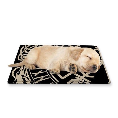 Viking Vegvisir Print Pet Cooling Mat Cover