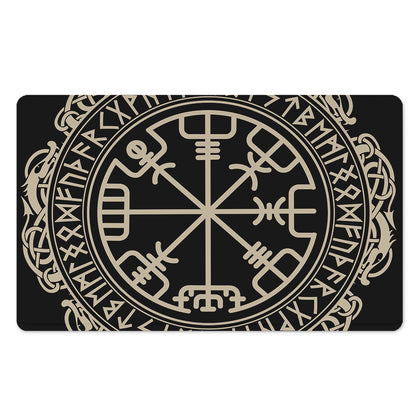 Viking Vegvisir Print Polyester Doormat