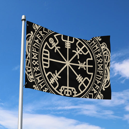 Viking Vegvisir Print Polyester Flag