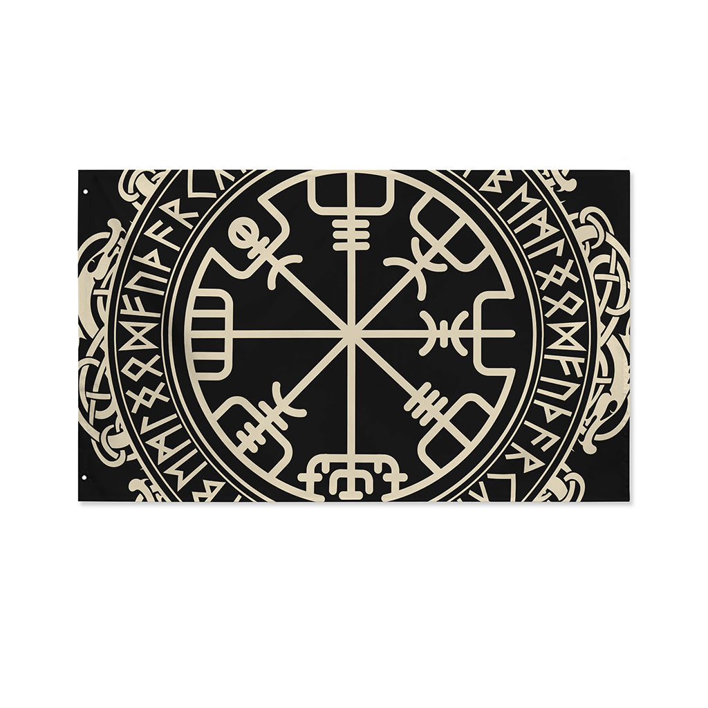 Viking Vegvisir Print Polyester Flag