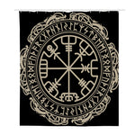Viking Vegvisir Print Polyester Shower Curtain