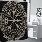 Viking Vegvisir Print Premium Shower Curtain