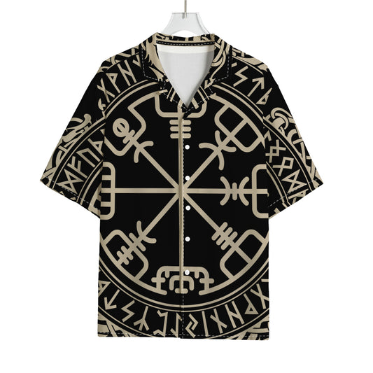 Viking Vegvisir Print Rayon Hawaiian Shirt
