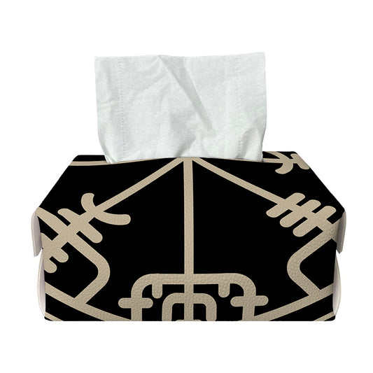 Viking Vegvisir Print Rectangle Tissue Box Cover