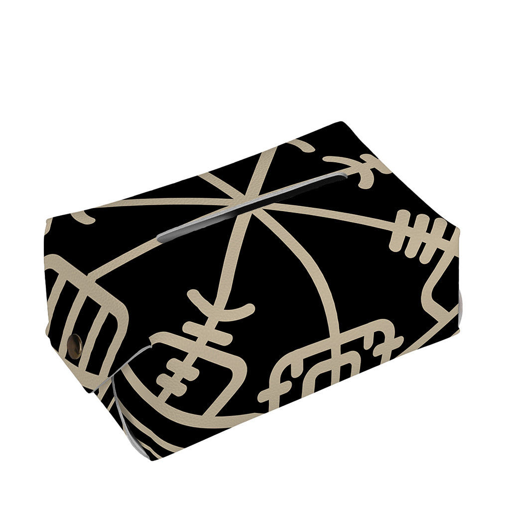 Viking Vegvisir Print Rectangle Tissue Box Cover
