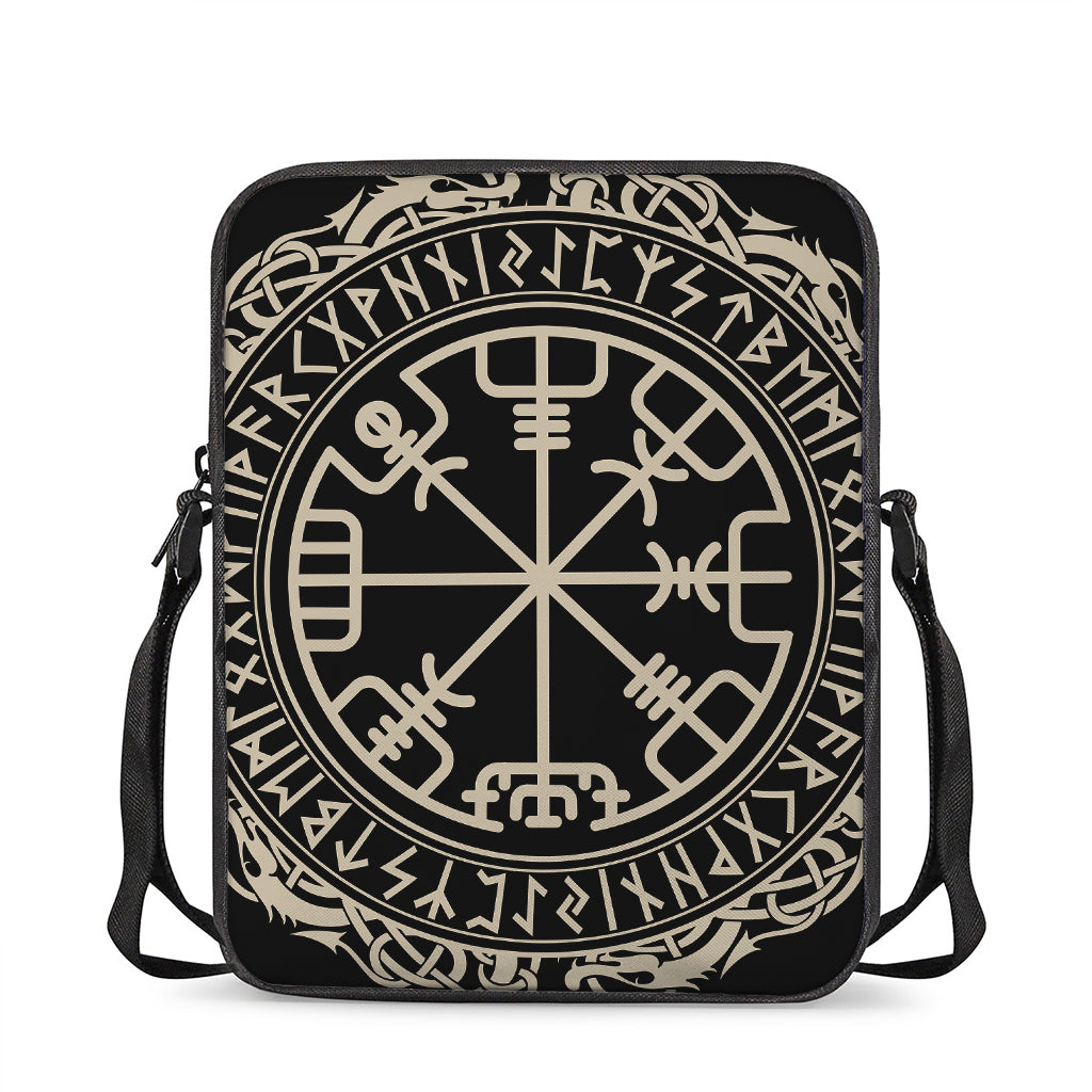 Viking Vegvisir Print Rectangular Crossbody Bag