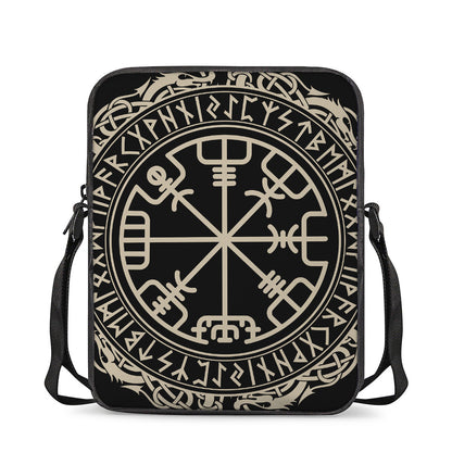 Viking Vegvisir Print Rectangular Crossbody Bag
