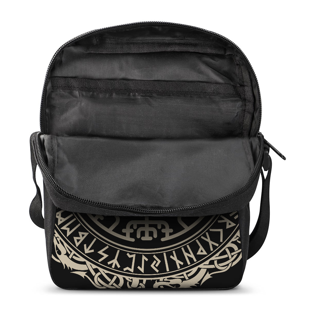 Viking Vegvisir Print Rectangular Crossbody Bag