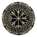 Viking Vegvisir Print Round Blanket