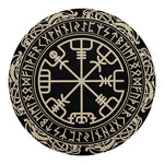 Viking Vegvisir Print Round Blanket