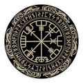 Viking Vegvisir Print Round Floor Mat
