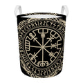 Viking Vegvisir Print Round Laundry Basket