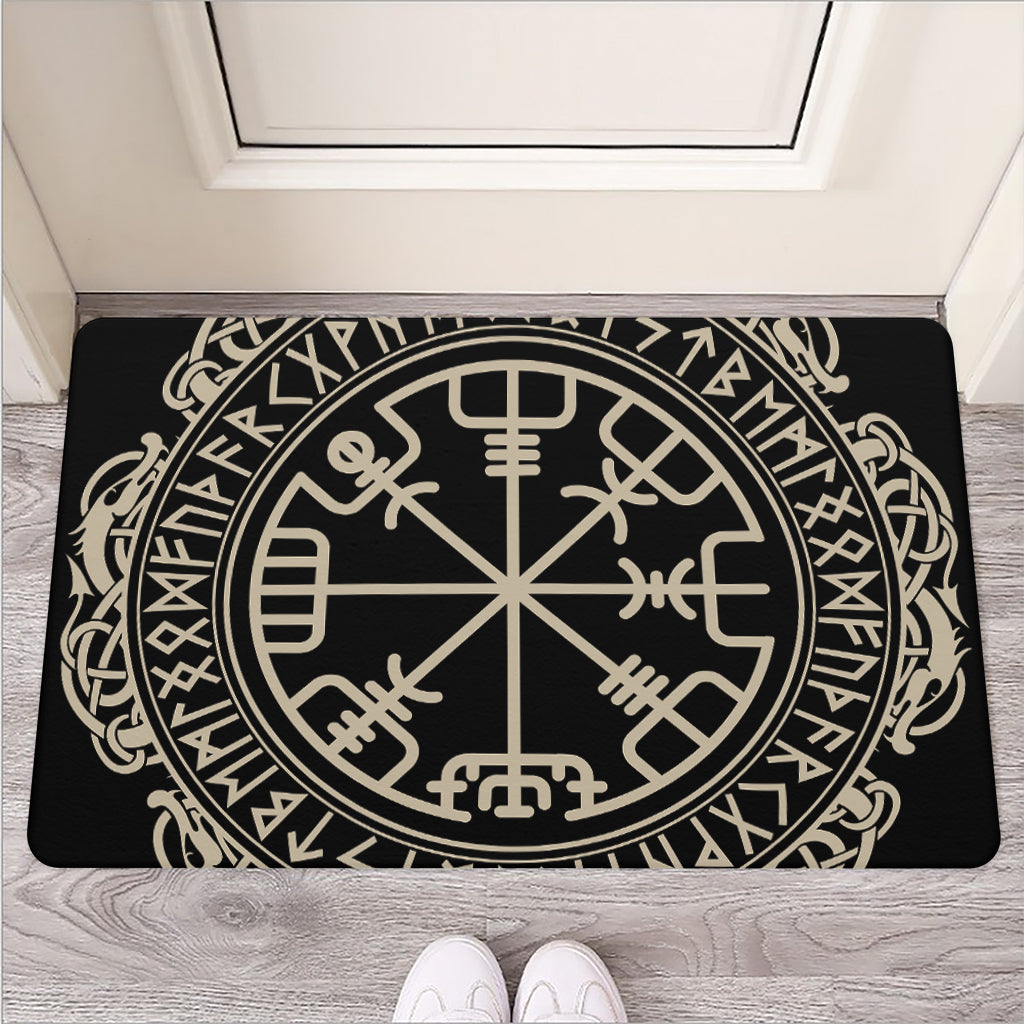 Viking Vegvisir Print Rubber Doormat