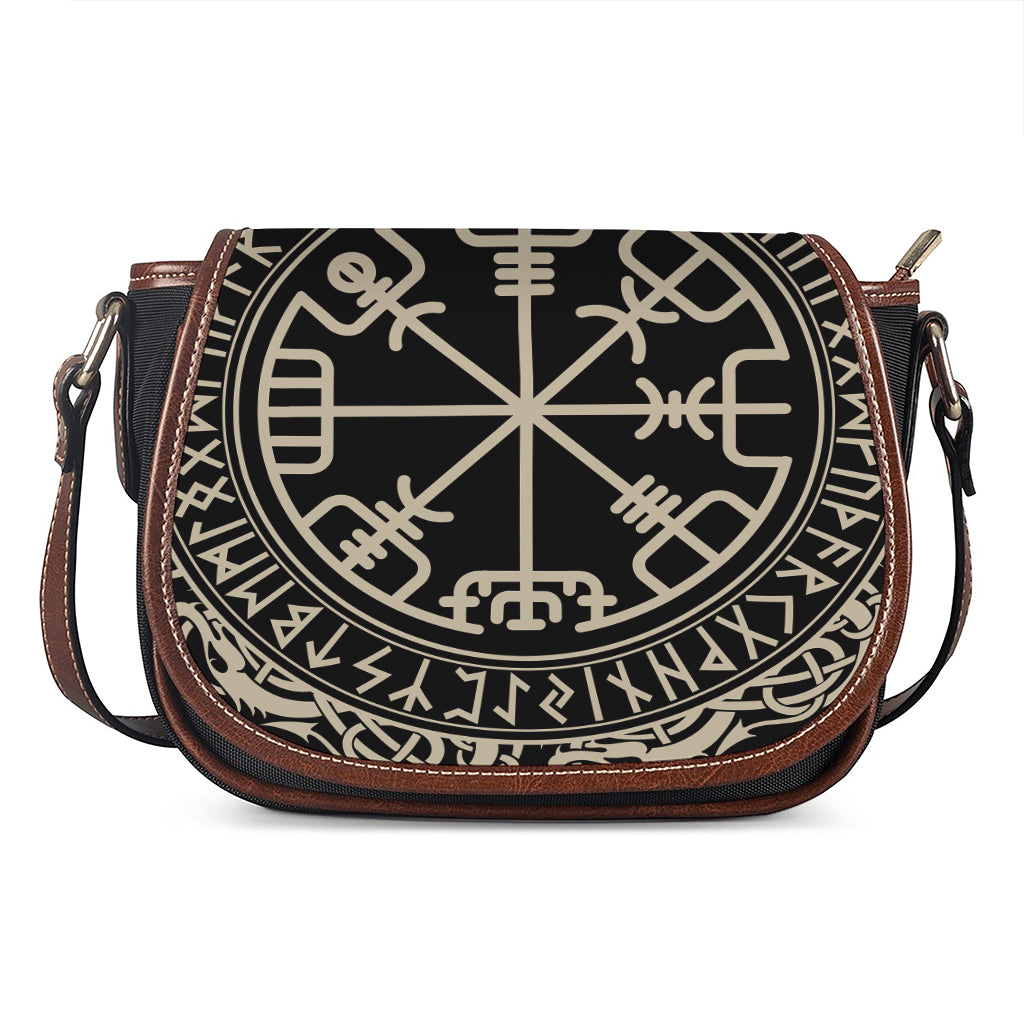 Viking Vegvisir Print Saddle Bag