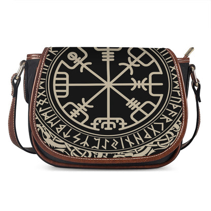 Viking Vegvisir Print Saddle Bag