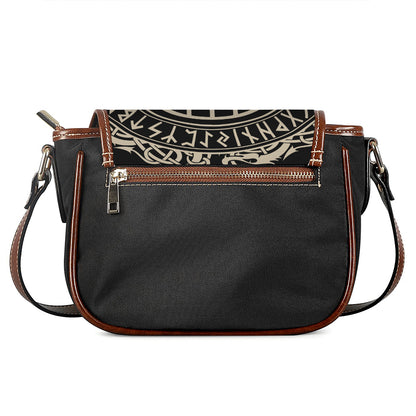 Viking Vegvisir Print Saddle Bag