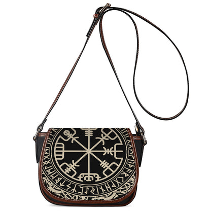 Viking Vegvisir Print Saddle Bag