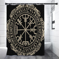 Viking Vegvisir Print Shower Curtain