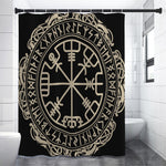 Viking Vegvisir Print Shower Curtain