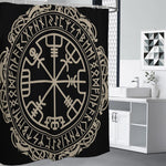 Viking Vegvisir Print Shower Curtain