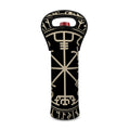 Viking Vegvisir Print Single Neoprene Wine Tote
