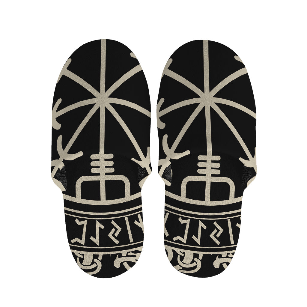 Viking Vegvisir Print Slippers