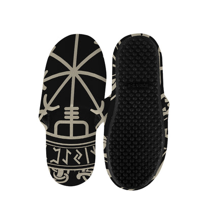 Viking Vegvisir Print Slippers