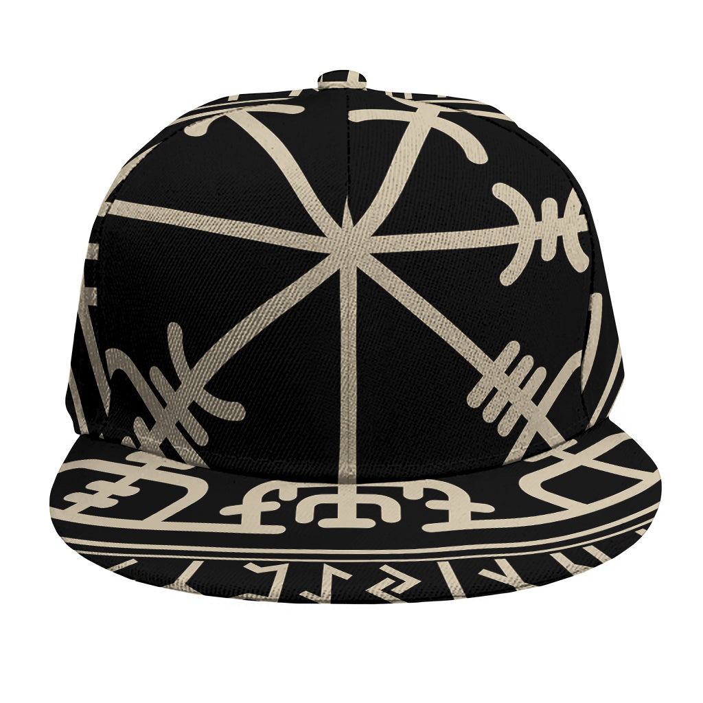 Viking Vegvisir Print Snapback Cap