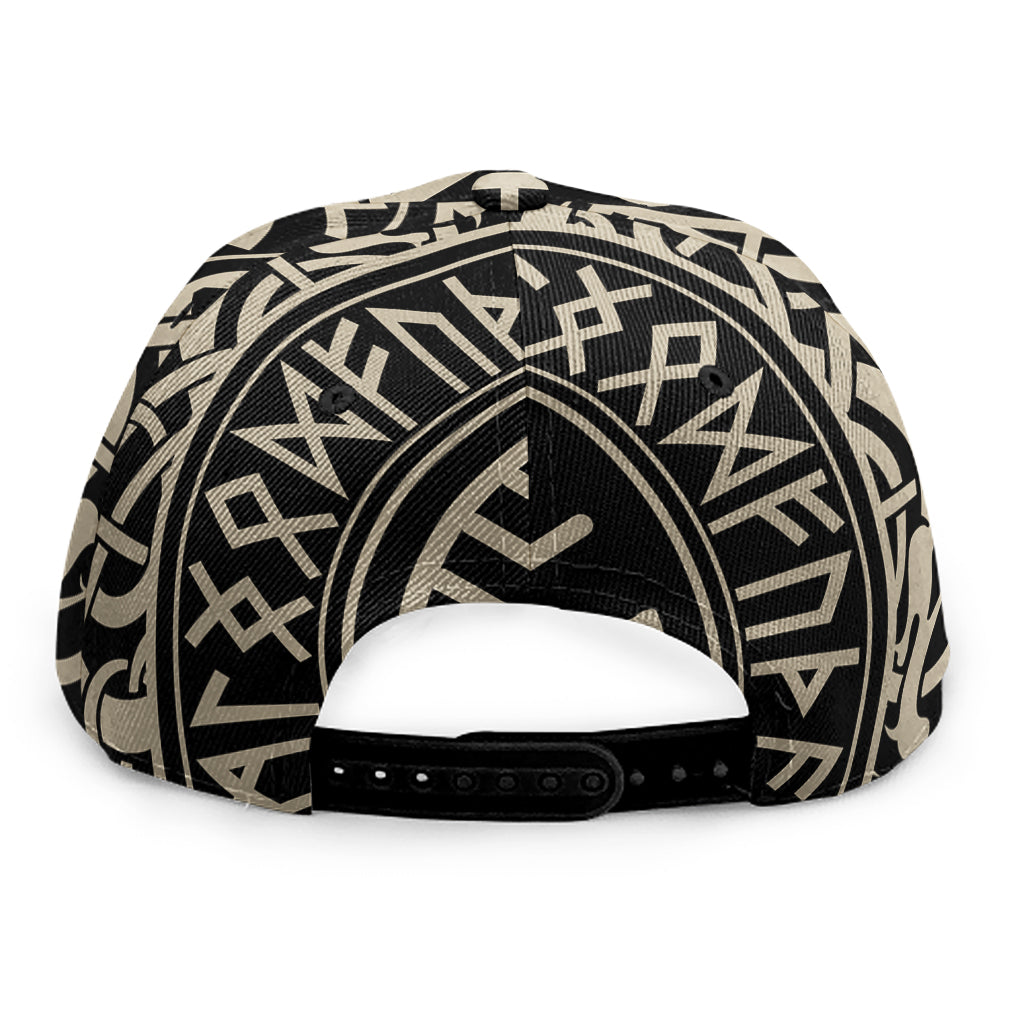 Viking Vegvisir Print Snapback Cap