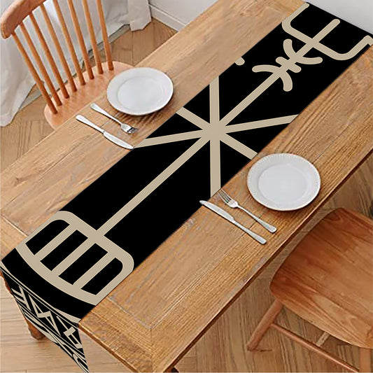 Viking Vegvisir Print Table Runner