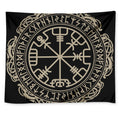 Viking Vegvisir Print Tapestry